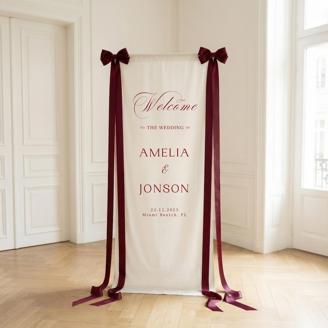 custom-linen-wedding-welcome-sign-modern-ceremony-decor-etsy-australia