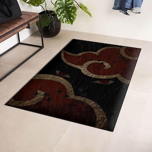 Anime Rug, Manga Rug, Red Eye Anime-Inspired Rug, Manga Panel Carpet, Cool Gift for Anime Lovers, Japanese Animation Style Rug