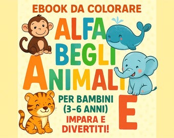 Coloring Book: Animal Alphabet for Kids (Ages 3-6) - Learn and Have Fun!