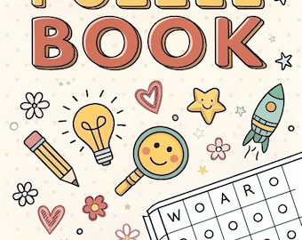 Word Search Puzzle Book | Large Print Activity Book for Kids & Adults | Brain Teaser Game | Educational Gift Idea | pdf files | 17 pages.