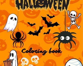 Halloween Coloring Book for Kids | 13 Pages PDF Printable | Cute Ghosts, Pumpkins, Skeletons & Spooky Fun Activities