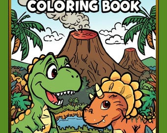 Dinosaur Coloring Book for Kids | Fun Activity Book with Cute Dinosaurs | Printable PDF 31 Pages