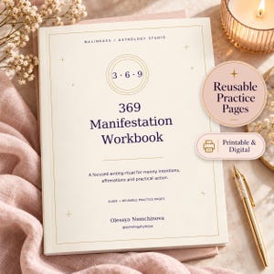 369 Manifestation Method Workbook, Money Intention Journal PDF, GoodNotes Wealth Planner Printable
