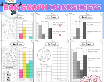 Winter Bar Graph | Spin, Tally, Count, and Graphing | Fun Math Worksheet for Kindergarten and 1st Grade | Fun Math Worksheet | Printable