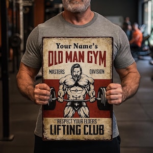 Personalized Gym Sign: Custom Metal Fitness Decor, Birthday Gift