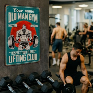 Personalized Gym Metal Sign: Custom Fitness Decor, Birthday Gift
