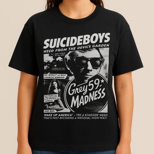 Suicideboy G59 Madness T Shirt – Retro Propaganda Fan Tee – Underground Rap Dark Aesthetic Graphic Shirt