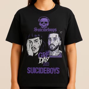 Suicideboys Grey Day 2023 T Shirt – Fan Art Tour Tribute Tee – Underground G59 Rap Merch – Emo Trap Streetwear