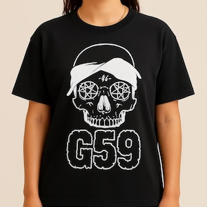 G59 Skull Bandana T-Shirt Suicideboys Inspired Rap Merch Hip Hop Streetwear Graphic Tee