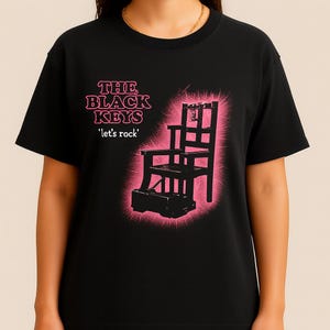 T-shirt The Black Keys Let&#39;s Rock – door fans gemaakt T-shirt rockband – elektrische stoel grafisch shirt albumkunst voor fans