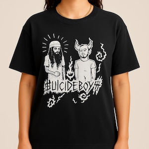 Suicideboys Duo T-Shirt Rap Hip Hop G59 Merch Gothic Streetwear Fan Art Graphic Tee Underground Trap Rap Shirt