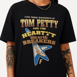 Tom Petty and The Heartbreakers Live From Gainesville Shirt Vintage Band Tee Classic Rock Concert T-Shirt