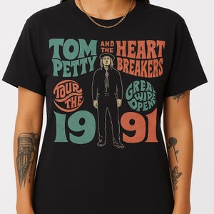 Tom Petty and The Heartbreakers Great Wide Open Tour 1991 Shirt Vintage Band Tee Classic Rock Concert T-Shirt