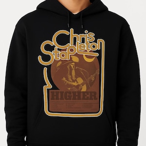 Moletom com capuz Chris Stapleton - Higher Album - Produtos de música country - Roupas de rua estilo retrô americana