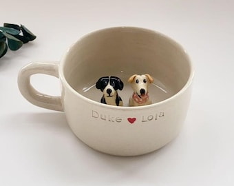 Personalized pet mug custom pet mug ceramic peekaboo mug/Custom Cat and Dog Ceramic Mug/Hidden animal coffee mug/Gift For Dog Owner/dog mug