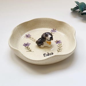 Custom Ceramic Ring Tray with 3D Pet Sculpture Handcrafted Dog Jewelry Tray for Enthusiasts Dog Jewelry Tray