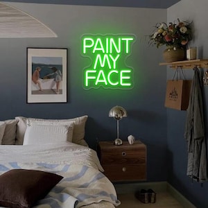 Paint My Face Neon Sign,Sex Quote Sign,Naughty Quote Neon Sign,Adults Flirting Neon Sign,Adult Humor Led Neon Light,Couple Bedroom Decor