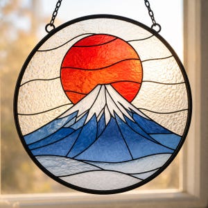 Mt Fuji Stained Glass - Etsy