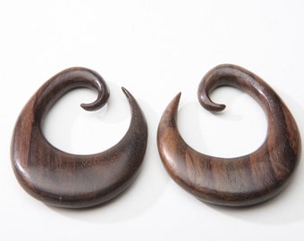 6mm, 0ga 8mm 9.5mm Wooden Wave Hoops 2ga 00ga