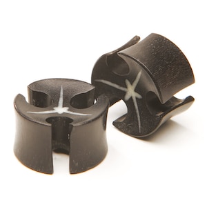Negative Space Ebony Wood Plugs - 9/16&quot;, 5/8&quot;, 11/16&quot;, 3/4&quot;