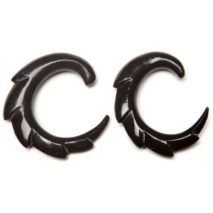 Carved Horn Gauged Earrings | Horn Gauges | Hanging Plugs | Dangle Plugs | Tribal Gauges 6gs (3mm), 4ga (5mm), 2ga (6mm), 0ga (8mm)  ON SALE