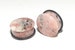 Single Flared Pink Chinese Jasper Stone Plugs - 8g, 6g, 4g, 2g, 0g, 00g, 7/16 