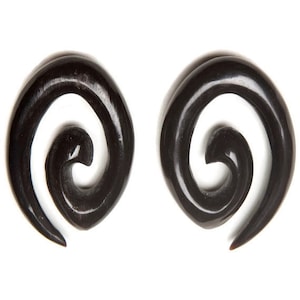 Diamond Spiral Horn Earring 6g (4mm), 2g (6mm), 0g (8mm)