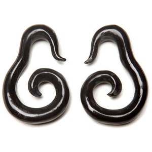 Tropfen Spiral Horn Ohrringe 12g (2 mm), 10g (2.5 mm), 8g (3 mm), 6g (4 mm), 2g (6 mm), 0g (8 mm)