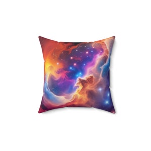 Nebula Design Spun Polyester Square Pillow
