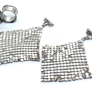 Fun and Flashy Silver Magnetic Clasp Gauged Earrings 2g, 0g, 00g, 7/16&quot;, 1/2&quot;, 9/16&quot;, 5/8&quot;, 3/4&quot;, 7/8&quot;, 1&quot;
