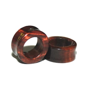 Túneles de ojo de tigre rojo - 2g, 0g, 00g, 7/16", 1/2", 9/16", 5/8", 3/4", 7/8", 1"