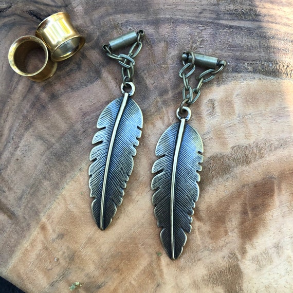 Bronze Feder Hangen Magnetische Verschluss Messgerate W Etsy