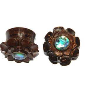 Holz Blumenstecker mit Abalone Inlay 16 mm, 3/4&quot;19 mm, 7/8&quot; (22 mm)