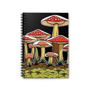 Amanita Mushroom - Spiral Notebook - Ruled Line