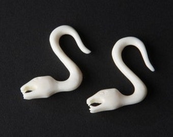 Bone Snake Earrings 10ga (2.5mm), 8ga (3mm), 6ga (4mm)