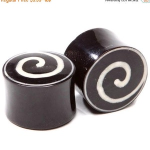 On Sale Horn Plugs with Spiral Inlay - ON SALE