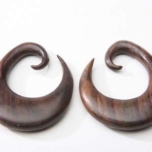 Brown Hoop Ear Gauges