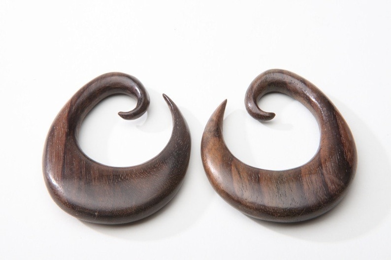 Brown Hoop Ear Gauges