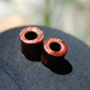 Red Tigers Eye Tunnels - 2g, 0g, 00g, 7/16", 1/2", 9/16", 5/8", 3/4", 7/8", 1"