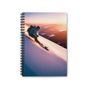 The Love Of Skiing Spiral Notebook - Ruled Line