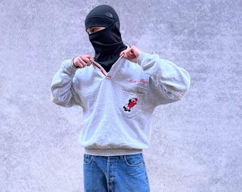 Vintage Lotto - Mille Miglia grey cotton sweatshirt for men size L-XL slim