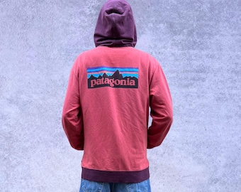 Sudadera clásica vintage de Patagonia, color naranja-rosa desgastado, para hombre, talla M-L