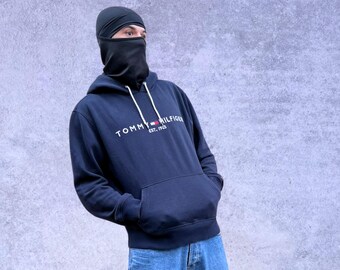 Sudadera con capucha Tommy Hilfiger azul oscuro de algodón para hombre, talla M