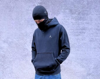 Sudadera Jordan negra de algodón con logo bordado para hombre, tallas S-M