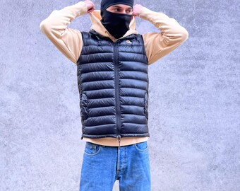 Chaleco de plumas negro vintage Lowe Alpine, unisex, talla S-M