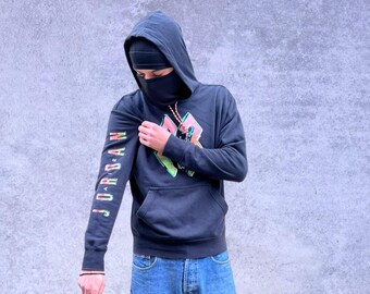 Sudadera negra con capucha y estampado Air Jordan para hombre, tallas S-M