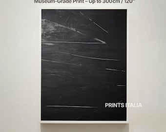 Black Textured Abstract Art Print | Moody Minimalist Decor (Digital Download)