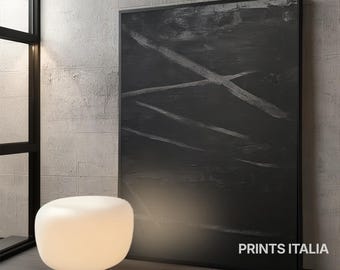 Minimalist Black Textured Abstract Art Print: Modern Home Decor (Digital Download)