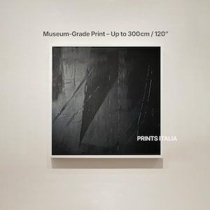 Dark Moody Abstract Art Print - Black Textured Wall Art Contemporary Modern Home Decor Digital Download | Black abstract Painting for office