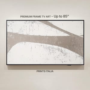 Taupe White Organic Minimalist Art for Samsung Frame TV – Contemporary Textured Abstract, Japandi Digital Download for Modern Neutral Walls
